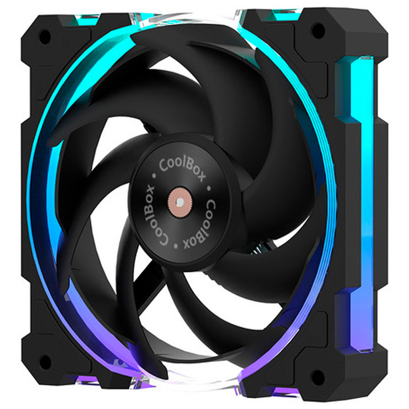 Ventilador Coolbox Gaming X12 Ring ARGB 120mm PWM Negro