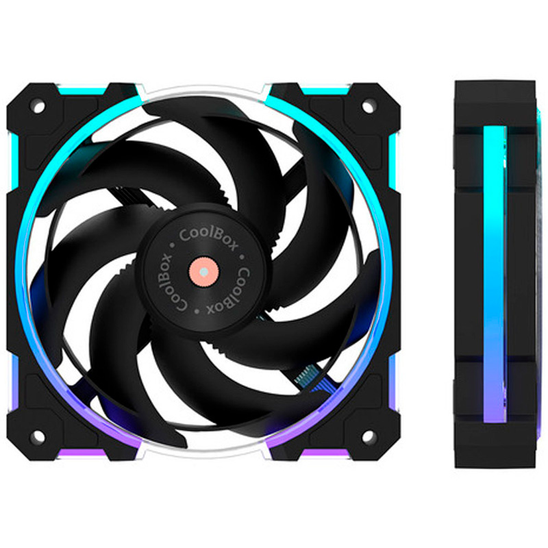 Ventilador Coolbox Gaming X12 Ring ARGB 120mm PWM Negro