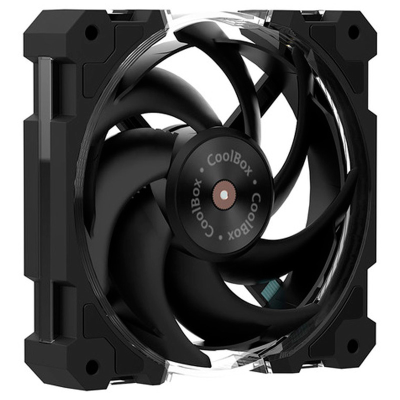 Ventilador Coolbox Gaming X12 Ring ARGB 120mm PWM Negro