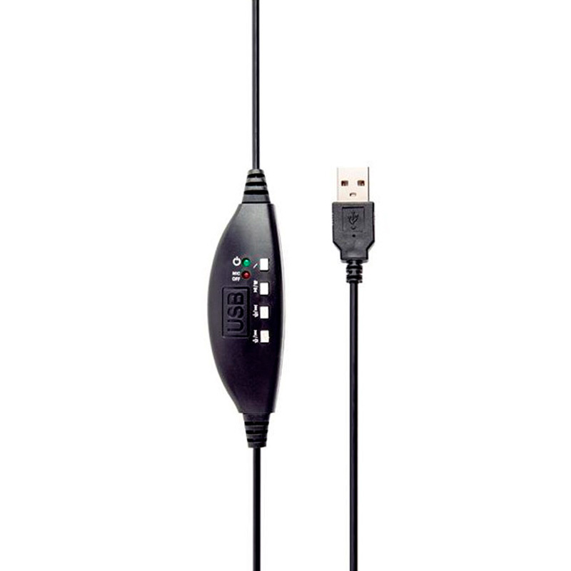 Auriculares Gembird MHS-U-001 Estéreo USB Con Micrófono Negro Brillante