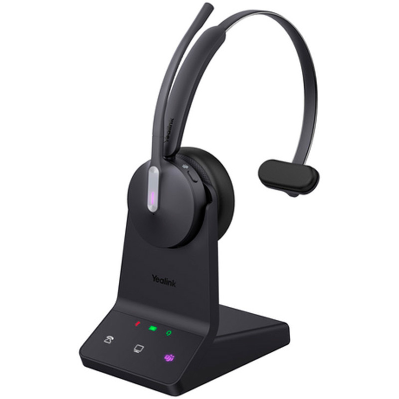 Auriculares Yealink WH64 Mono Híbrido DECT Bluetooth Con Base De Carga Busylight