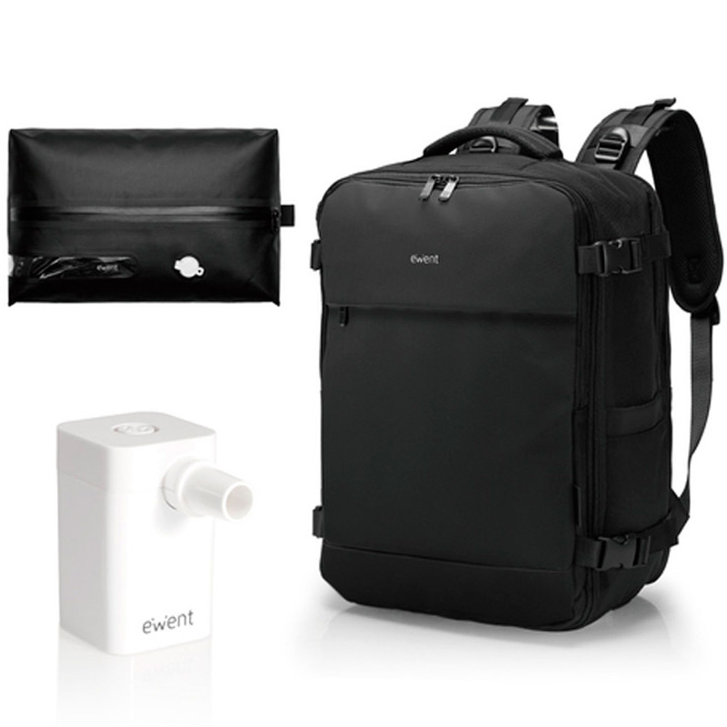 Mochila Ewent EW2540 De Viaje Impermeable 24L Carga 16.1 pulgadas USB-A/C Negra