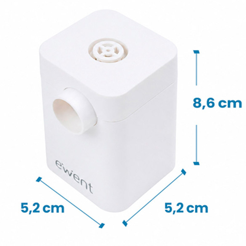 Bomba Ewent EW5685 De Vacío Portátil A Pilas Para Bolsas De Ropa 5 Boquillas Blanco