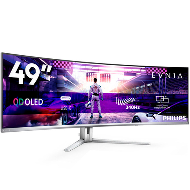 Monitor Philips Evnia 8000 49M2C8900 48.9 pulgadas DQHD QD-OLED 240Hz 0.03ms HDR AMD FreeSync Premium Pro Curvo