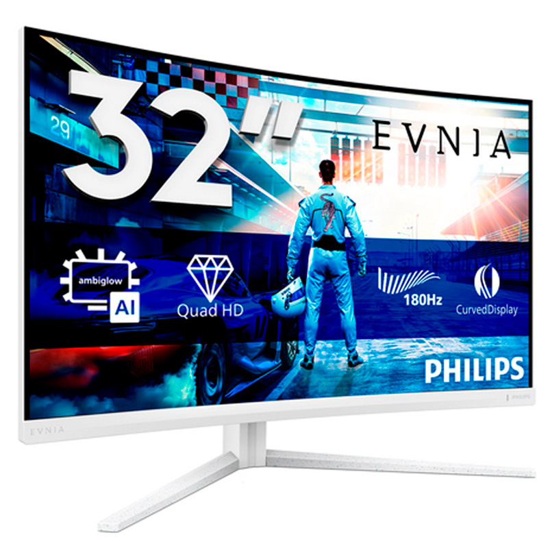 Monitor Philips Evnia 5000 32M2C5501 31.5 pulgadas QHD 2K VA 180Hz 0.5ms HDR AMD FreeSync Curvo
