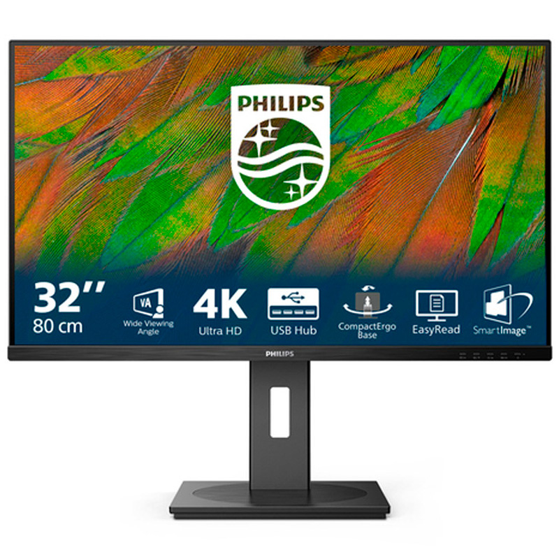 Monitor Philips Serie 3000 32B1N3800 31.5 pulgadas 4K UHD VA 75Hz 4ms SmartErgoBase