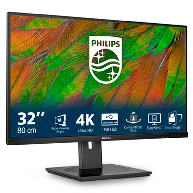 Monitor Philips Serie 3000 32B1N3800 31.5 pulgadas 4K UHD VA 75Hz 4ms SmartErgoBase