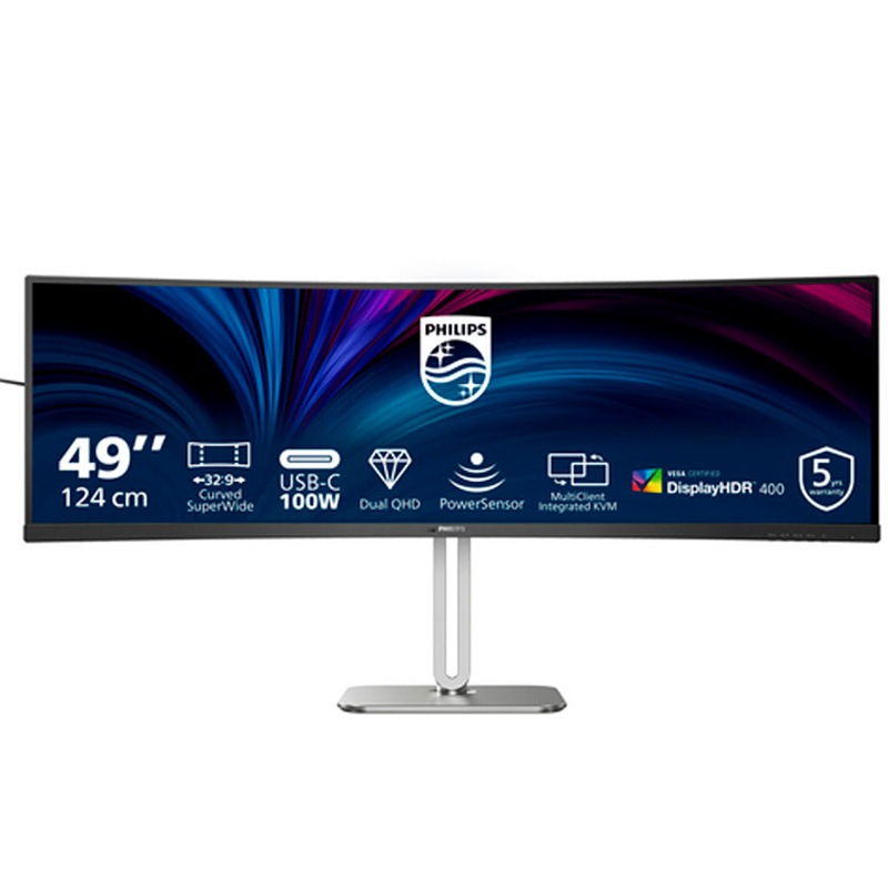 Monitor Philips Serie 5000 49B2U5900C 49 pulgadas DQHD VA 75Hz 4ms USB-C Curvo