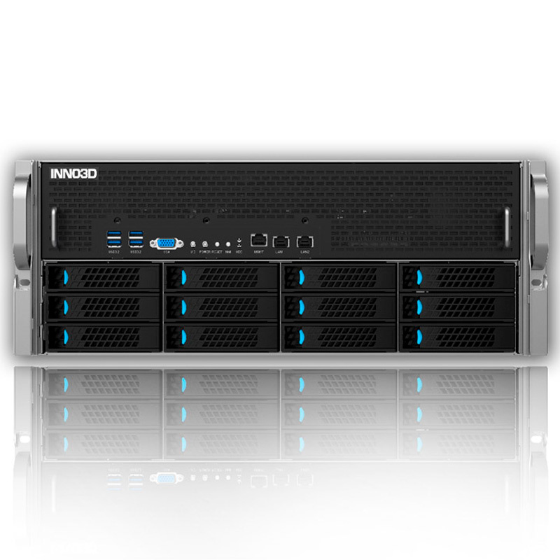 Servidor INNO3D AGS-4220 4U Rack Dual LGA4677 Intel Xeon 4/5 Gen 16x DDR5 10x PCIe 5.0 x16