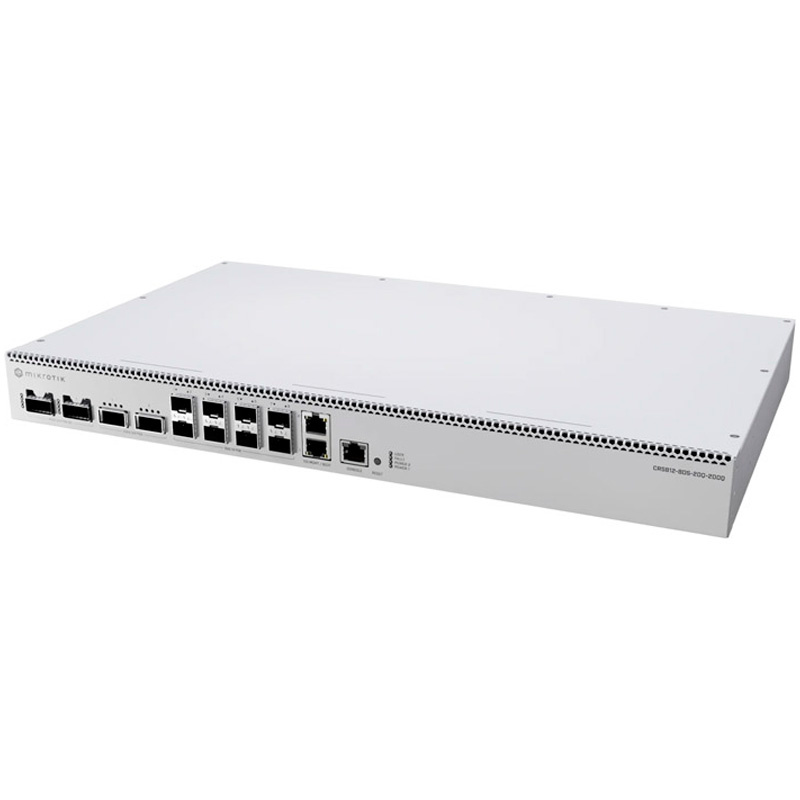 Switch MikroTik Cloud Router Switch CRS812-8DS-2DQ-2DDQ-RM 400G QSFP56-DD 200G 50G SFP56 10G Rack 1U