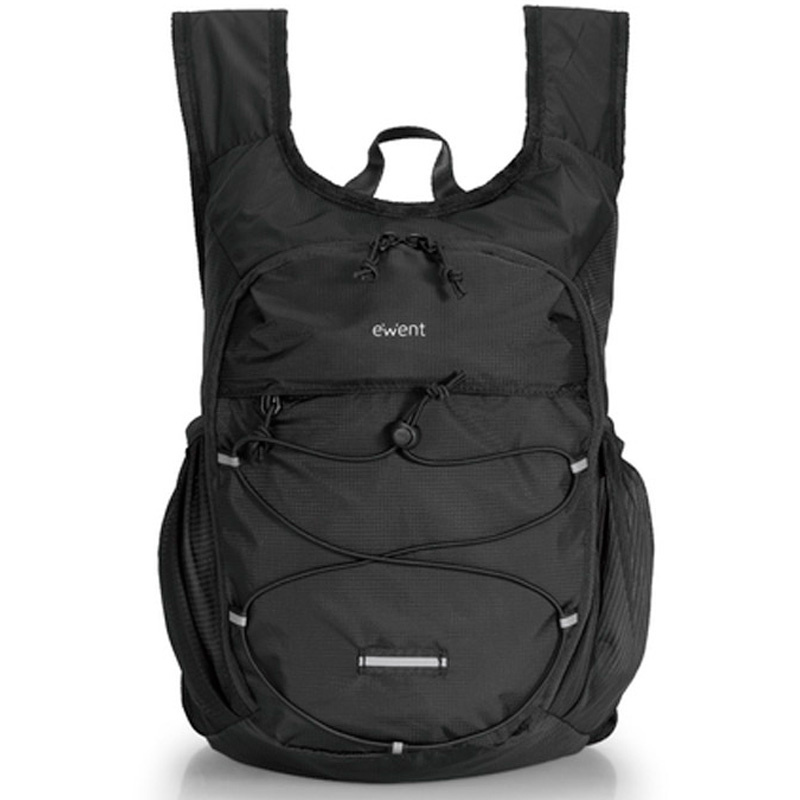 Mochila Ewent EW2541 Ultraligera Plegable 24L Impermeable Nylon 210D 14 pulgadas Negro