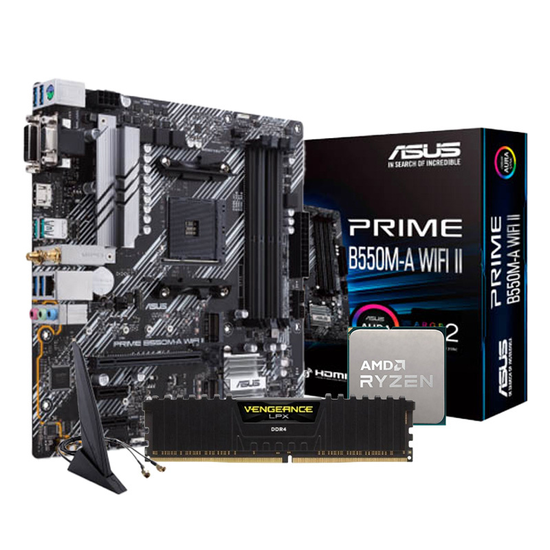 Pack Asus B550M  + AMD 5500F + Corsair 1x16GB 3200Mhz