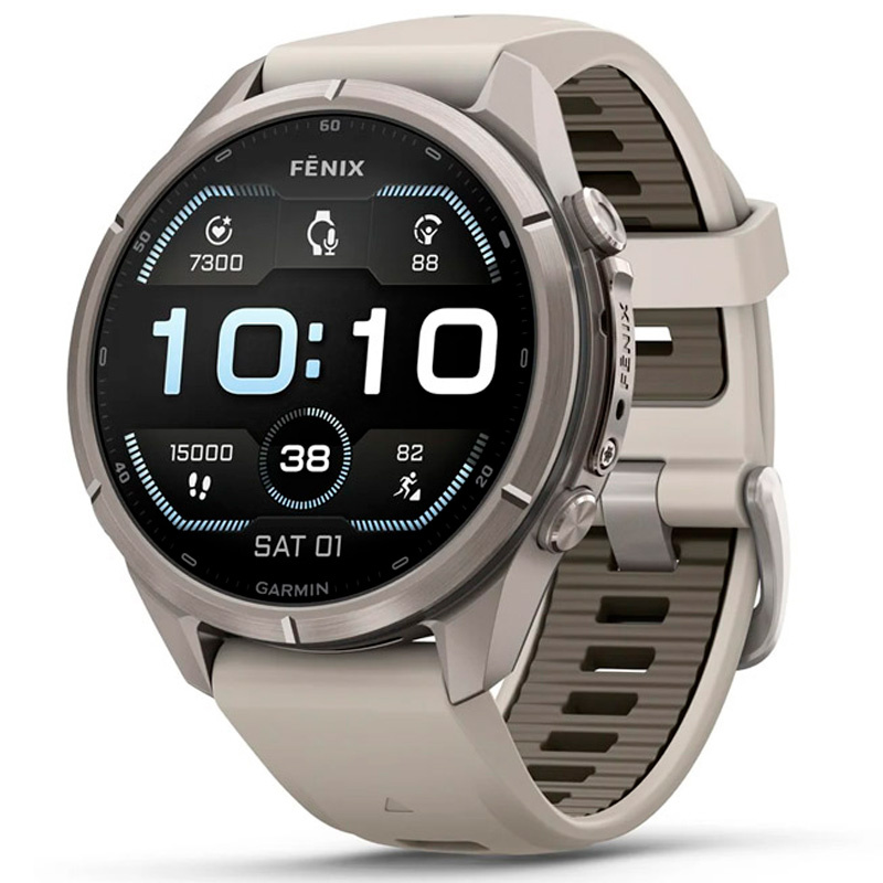 Smartwatch Garmin fenix 9 Pro 43mm AMOLED 1.3 pulgadas Titanio Con Correa De Silicona