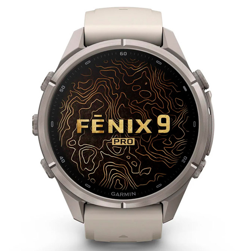Smartwatch Garmin fenix 9 Pro 43mm AMOLED 1.3 pulgadas Titanio Con Correa De Silicona