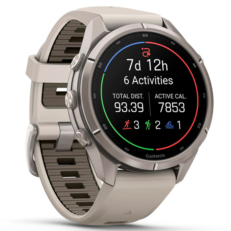 Smartwatch Garmin fenix 9 Pro 43mm AMOLED 1.3 pulgadas Titanio Con Correa De Silicona