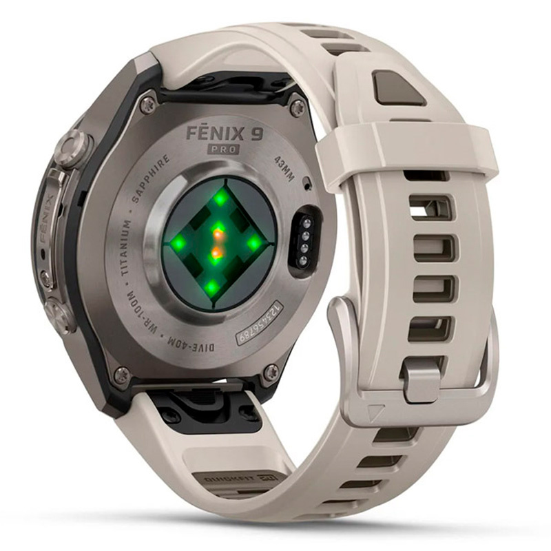 Smartwatch Garmin fenix 9 Pro 43mm AMOLED 1.3 pulgadas Titanio Con Correa De Silicona