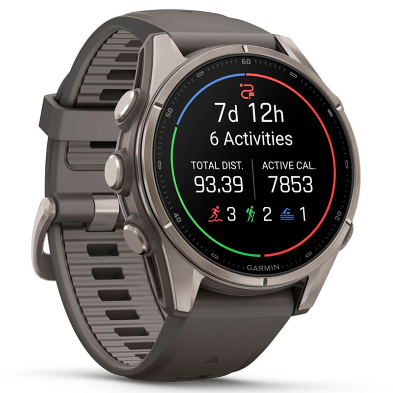 Smartwatch Garmin fenix 9 43mm AMOLED 1.3 pulgadas Titanio Con Correa De Silicona