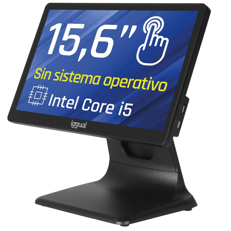 TPV iggual AIO N100 8GB 256GB 15.6 pulgadas W11P Con Software De Gestión Verifactu Negro