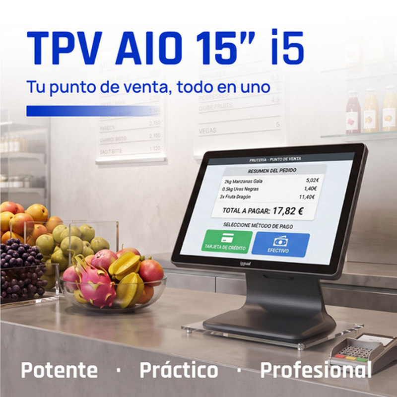 TPV iggual AIO Intel Core i5-8350U 8GB 256GB 15 pulgadas W11P Negro