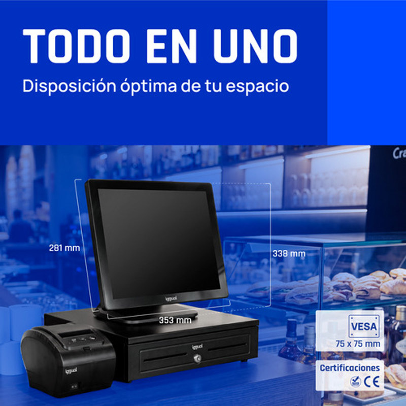 TPV iggual AIO Intel Core i5-8350U 8GB 256GB 15 pulgadas W11P Negro