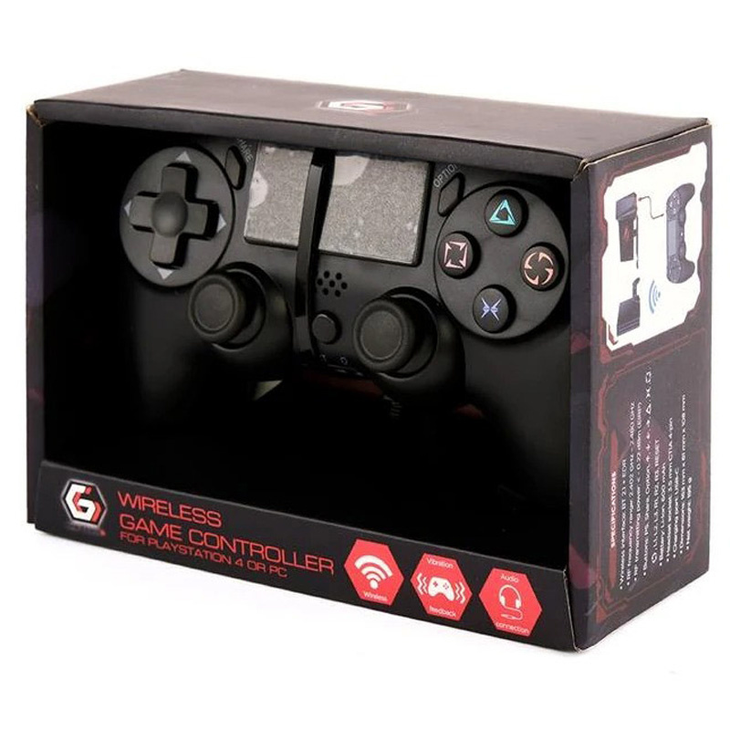 Gamepad Gembird JPD-PS4BT-01-BK Inalámbrico Para PlayStation 4 Y PC Negro