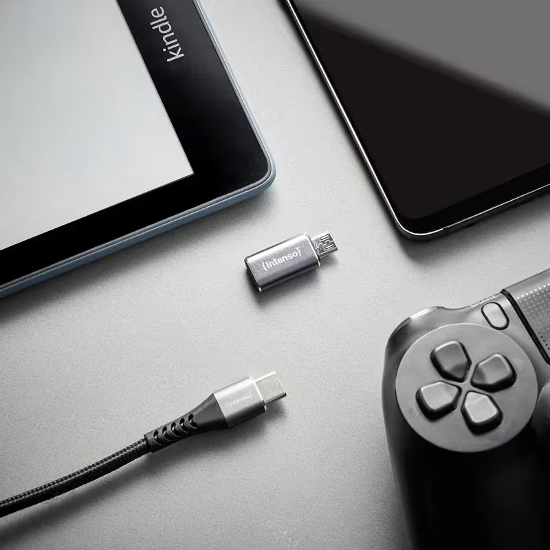 Adaptador Intenso MIX480 USB-C A USB-A USB-A A USB-C Y USB-C A MicroUSB Juego De 3 Aluminio