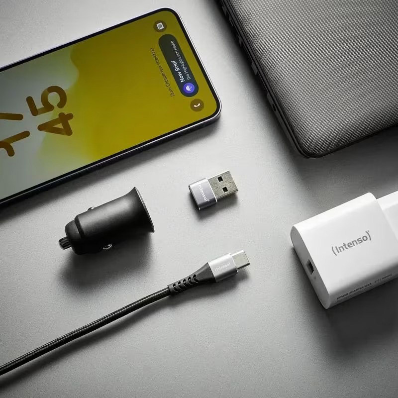 Adaptador Intenso MIX480 USB-C A USB-A USB-A A USB-C Y USB-C A MicroUSB Juego De 3 Aluminio