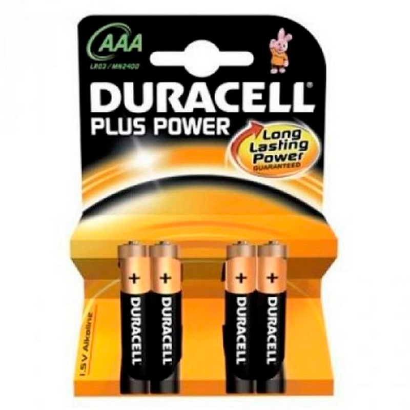 Pila Duracell Plus Power Alcalinas LR3 AAA Pack 4