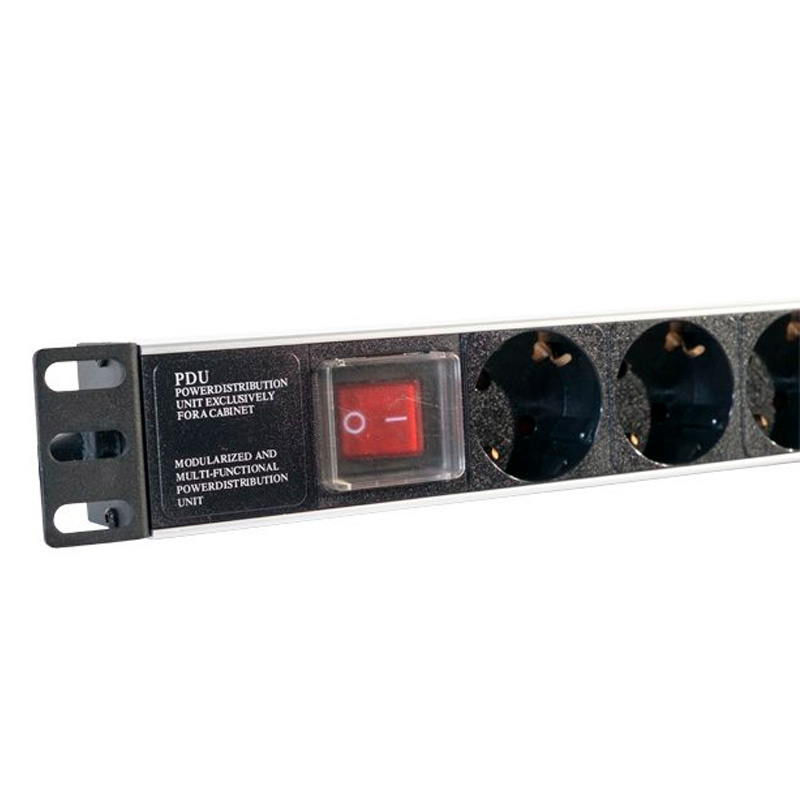 Regleta 2LAN REG8SCHINT 19 pulgadas 8 Tomas Schuko 2m Negro