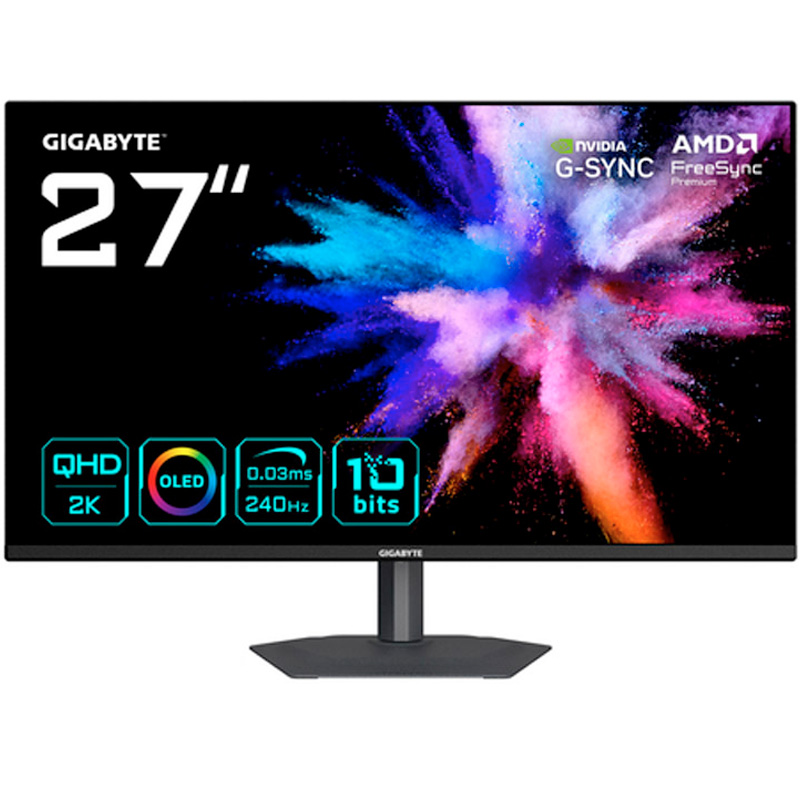 Monitor Gigabyte GO27Q24A 27 pulgadas QHD 2K QD-OLED 240Hz 0.03ms HDR FreeSync/G-Sync -