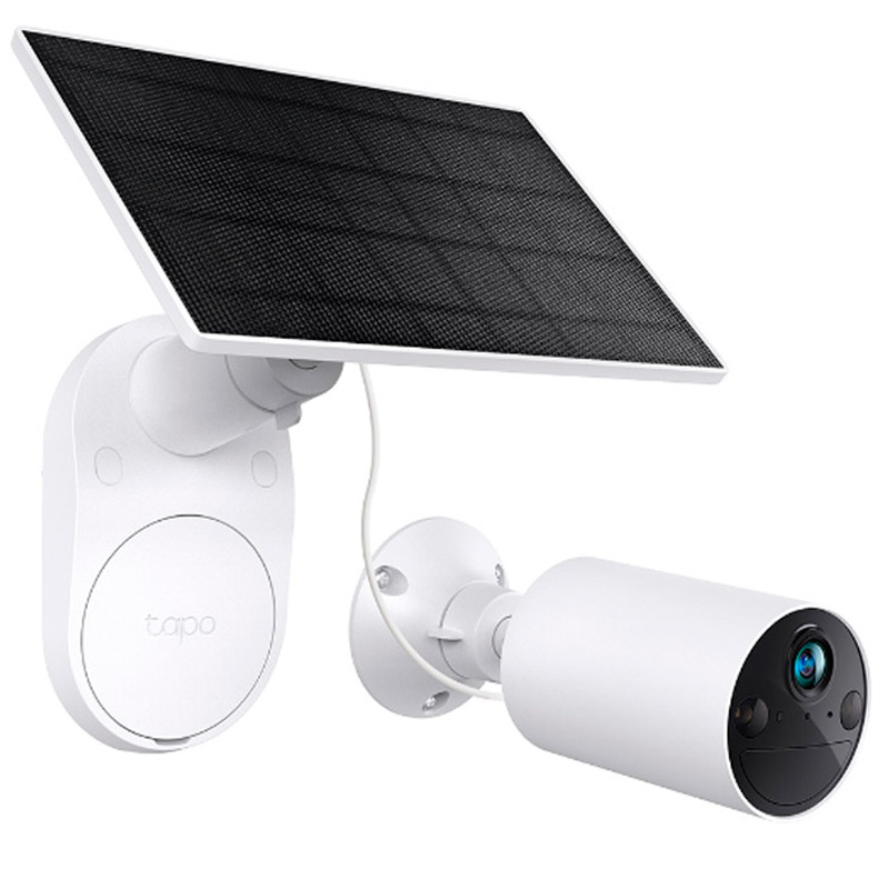 Cámara Videovigilancia TP-Link TC82 KIT IP Wi-Fi Exterior 2K 3MP Bateria Panel Solar Tapo A201 Vision Nocturna Blanco