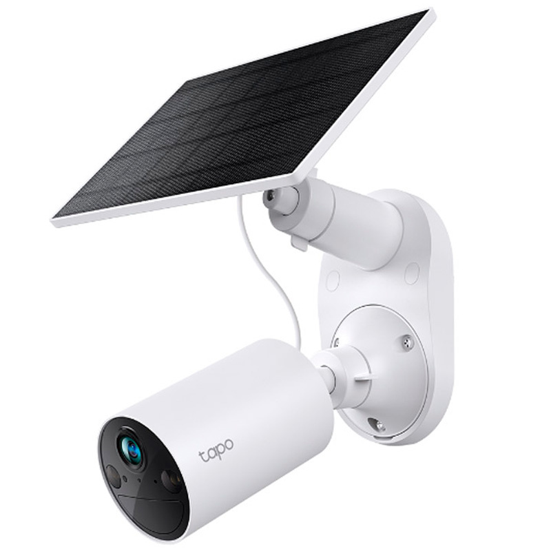 Cámara Videovigilancia TP-Link TC82 KIT IP Wi-Fi Exterior 2K 3MP Bateria Panel Solar Tapo A201 Vision Nocturna Blanco