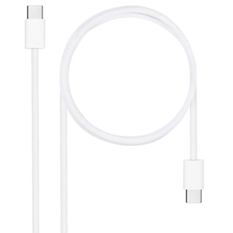 Cable USB Nanocable 10.01.6002-CO 60W USB-C 2.0 2m Blanco