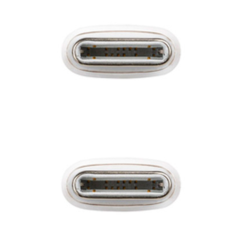 Cable USB Nanocable 10.01.6002-CO 60W USB-C 2.0 2m Blanco