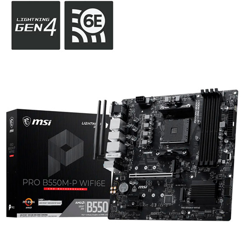 Placa Base MSI PRO B550M-P WIFI6E Socket AM4