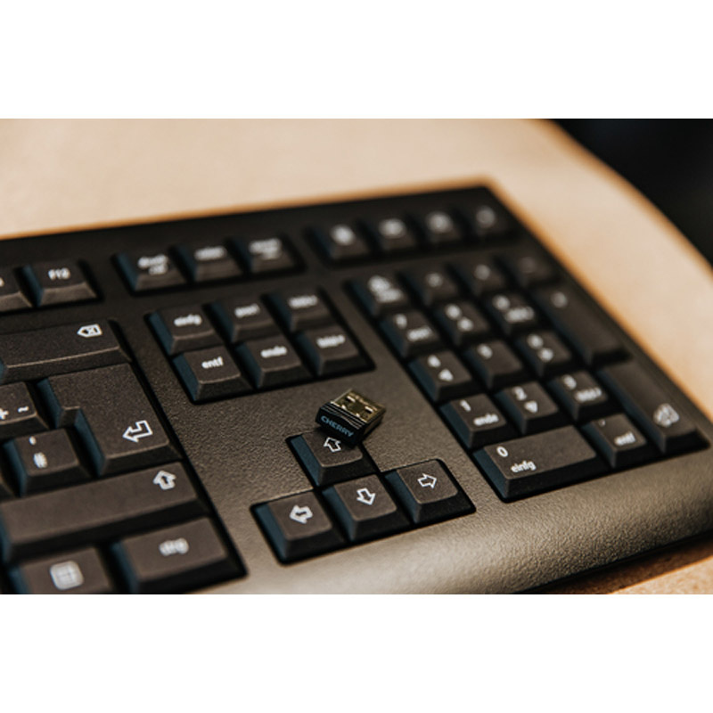 Teclado Cherry KW 3000 Inalámbrico Tamaño Completo Nano-USB Negro