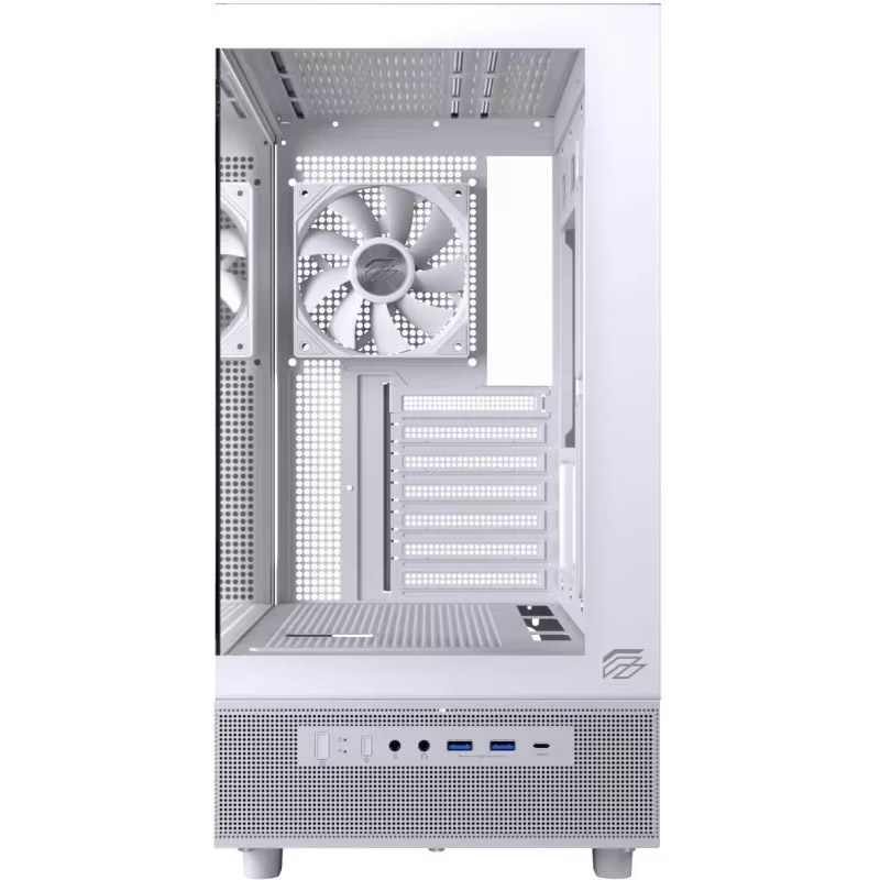Caja/Torre Einarex Prisma S500 Core Cristal Templado Blanca