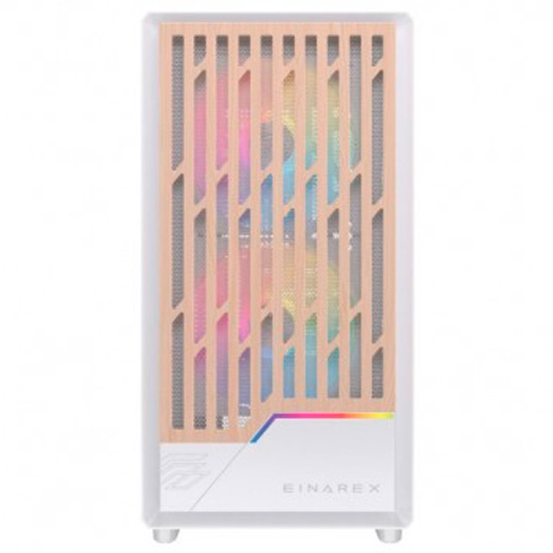 Caja/Torre Einarex Pulse PM400 RGB Cristal Templado Blanca