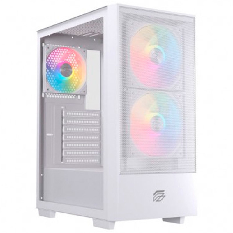 Caja/Torre Einarex Pulse P100 RGB Cristal Templado Blanca