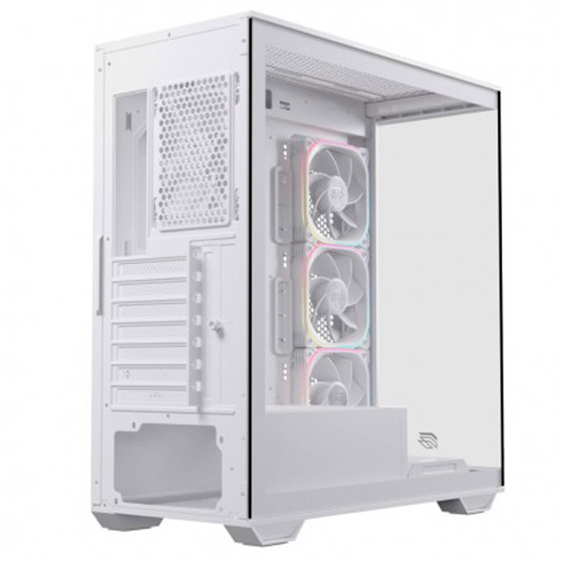 Caja/Torre Einarex Prisma S700 RGB Cristal Templado Blanca