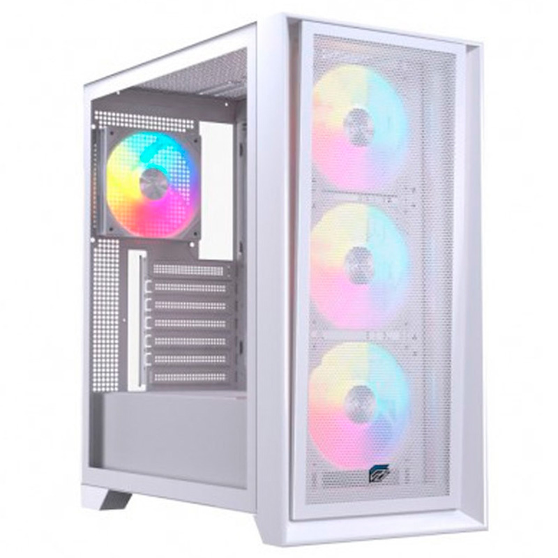 Caja/Torre Einarex Pulse P600 RGB Cristal Templado Blanca