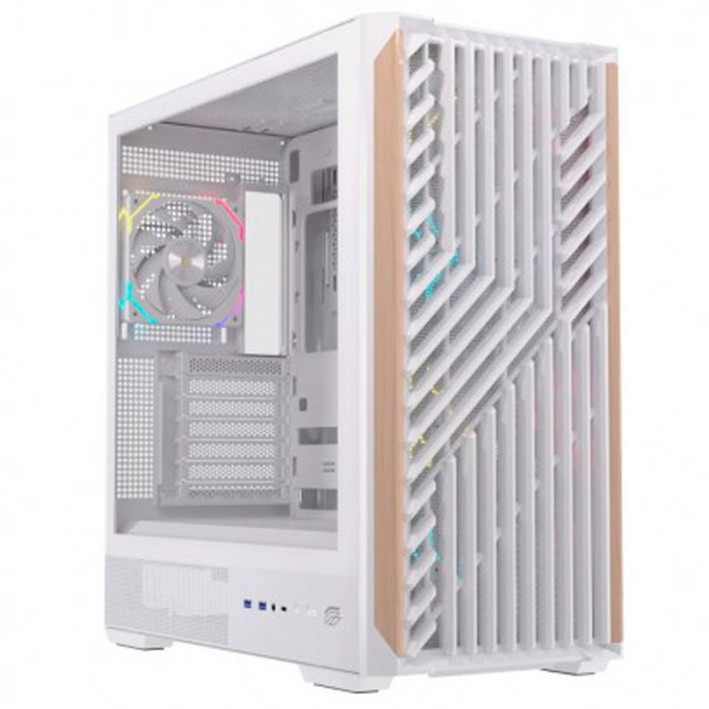 Caja/Torre Einarex Pulse P800 RGB Cristal Templado Blanca