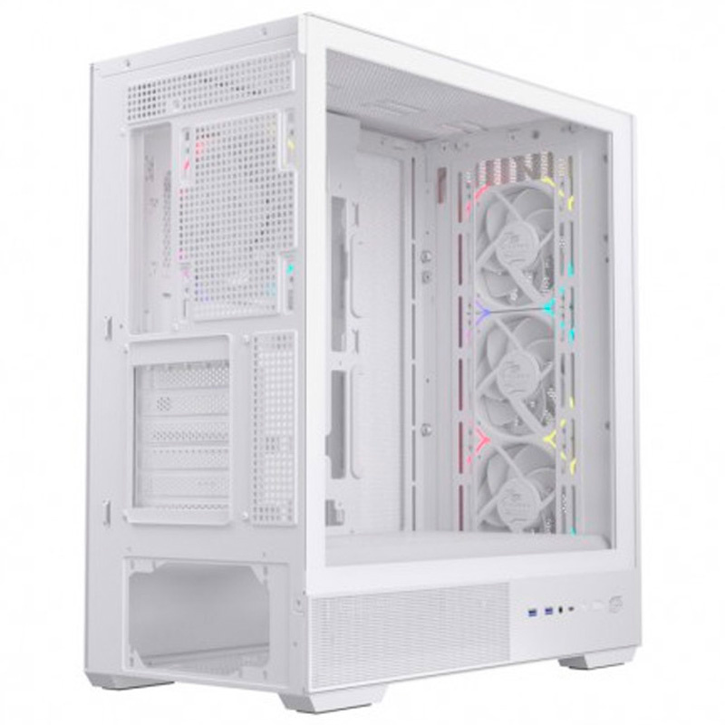 Caja/Torre Einarex Pulse P800 RGB Cristal Templado Blanca