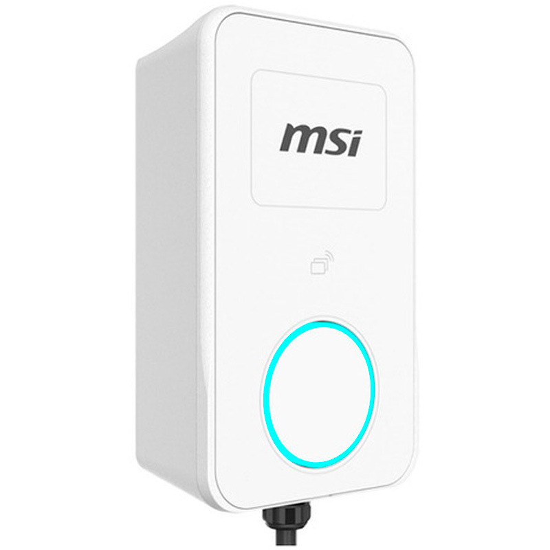 Cargador Coche MSI EVSE EZwall Life Max 22kW Trifásico Eléctrico Tipo 2 Cable 5m Blanco