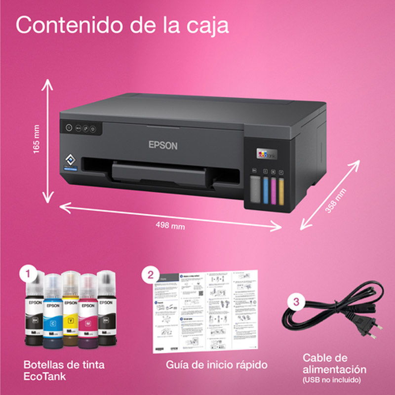 Impresora Fotográfica Epson EcoTank ET-14100 De Inyección De Tinta A3 Wi-Fi Depósitos Reutilizables Negra
