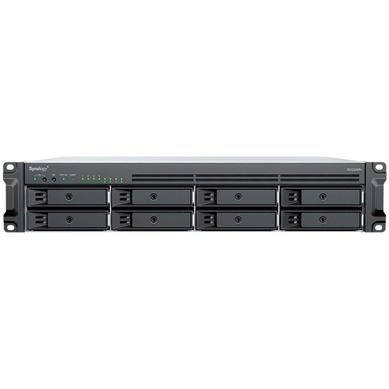 NAS Synology RackStation RS1226RP+ 2U 8 Bahías AMD Ryzen V1500B 4GB DDR4 ECC Fuente Redundante