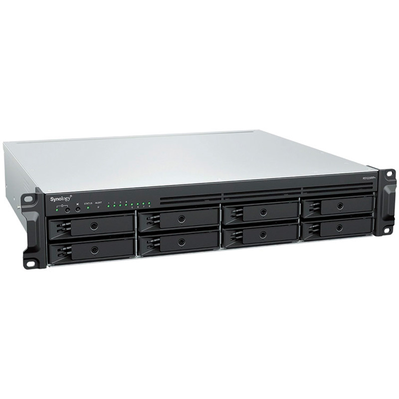 NAS Synology RackStation RS1226RP+ 2U 8 Bahías AMD Ryzen V1500B 4GB DDR4 ECC Fuente Redundante