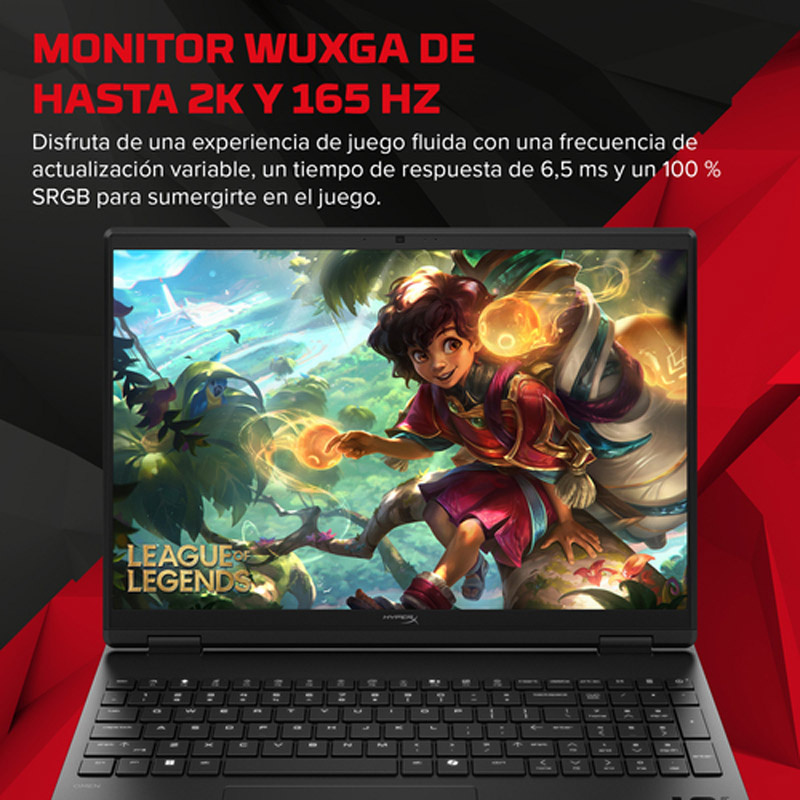 Portátil HP HyperX OMEN 15 15-gb0016ns AMD Ryzen 7 260 RTX 5060 24GB 1TB 15.3 pulgadas 2K FreeDOS
