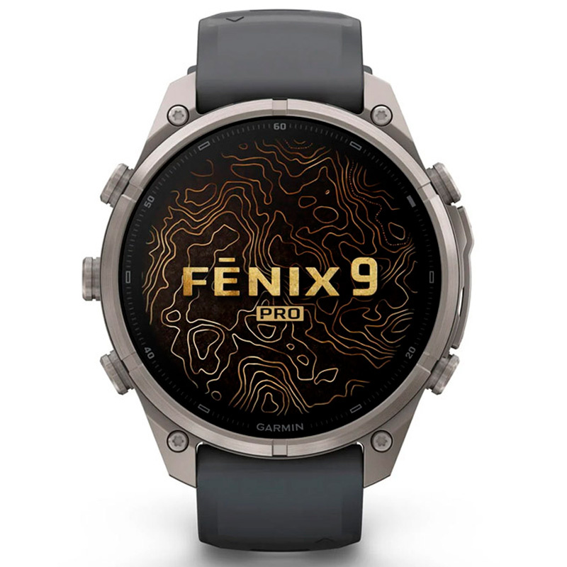 Smartwatch Garmin fenix 9 Pro 47mm AMOLED Titanio Zafiro LTE InReach Gris / Titanio