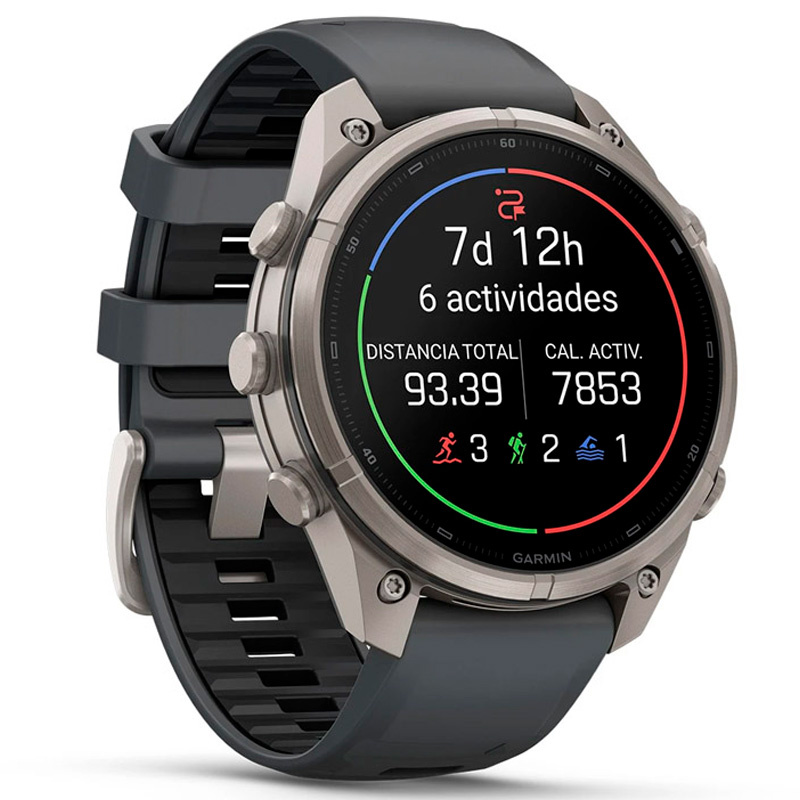 Smartwatch Garmin fenix 9 Pro 47mm AMOLED Titanio Zafiro LTE InReach Gris / Titanio